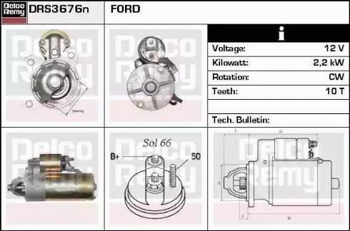 Remy DRS3676N - Стартер autospares.lv