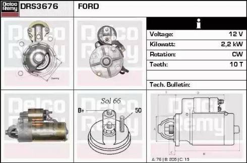 Remy DRS3676 - Стартер autospares.lv