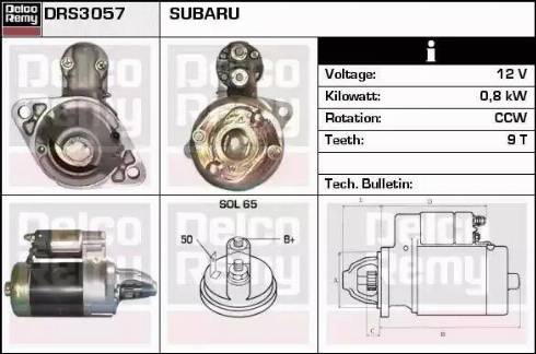 Remy DRS3057 - Стартер autospares.lv