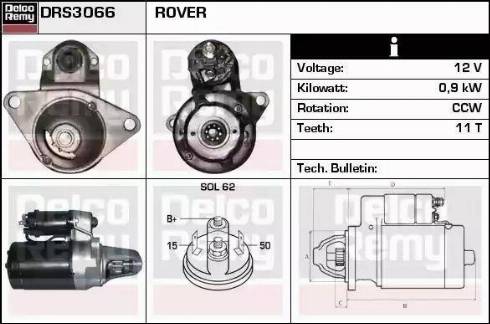 Remy DRS3066 - Стартер autospares.lv