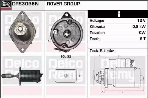 Remy DRS3068N - Стартер autospares.lv