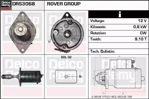 Remy DRS3068 - Стартер autospares.lv