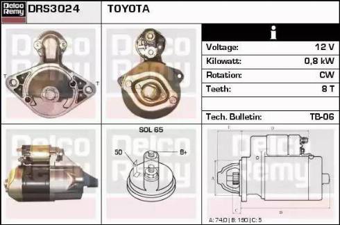 Remy DRS3024 - Стартер autospares.lv