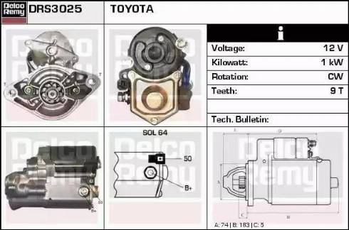 Remy DRS3025 - Стартер autospares.lv