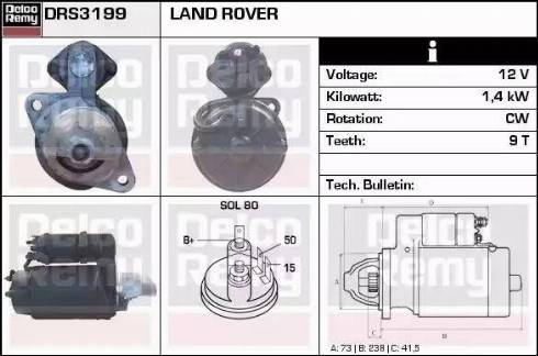 Remy DRS3199 - Стартер autospares.lv