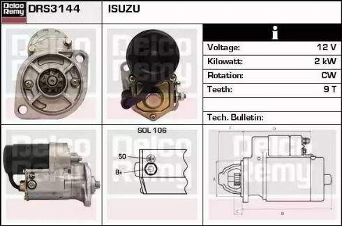 Remy DRS3144 - Стартер autospares.lv