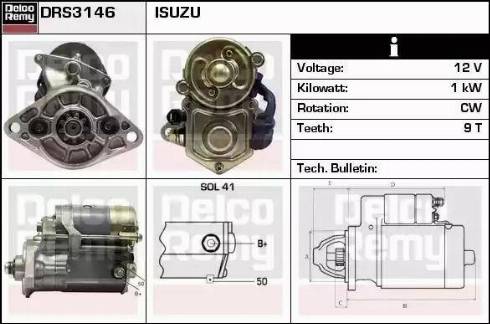 Remy DRS3146 - Стартер autospares.lv