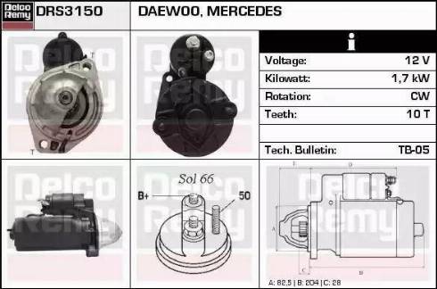 Remy DRS3150 - Стартер autospares.lv