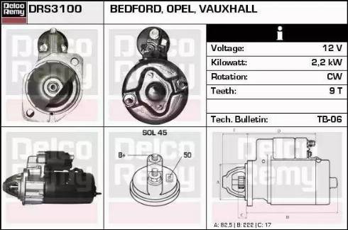 Remy DRS3100 - Стартер autospares.lv