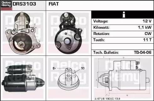 Remy DRS3103 - Стартер autospares.lv