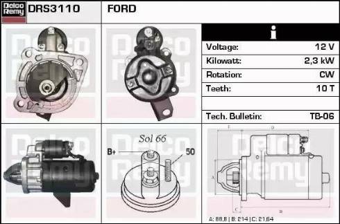 Remy DRS3110 - Стартер autospares.lv