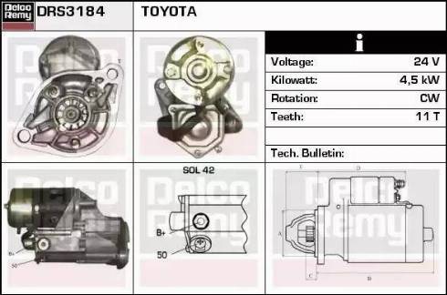 Remy DRS3184 - Стартер autospares.lv