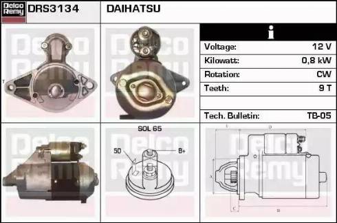 Remy DRS3134 - Стартер autospares.lv