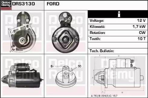 Remy DRS3130 - Стартер autospares.lv