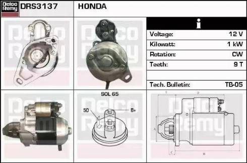 Remy DRS3137 - Стартер autospares.lv