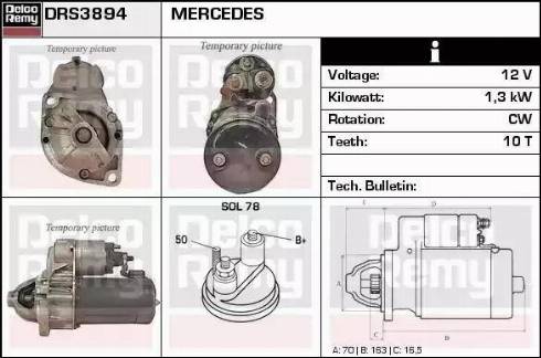 Remy DRS3894 - Стартер autospares.lv