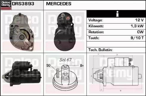 Remy DRS3893 - Стартер autospares.lv