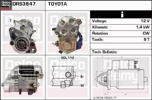 Remy DRS3847 - Стартер autospares.lv