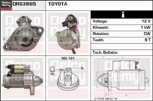 Remy DRS3865 - Стартер autospares.lv