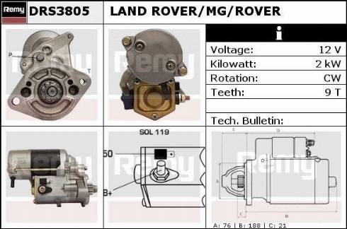 Remy DRS3805X - Стартер autospares.lv