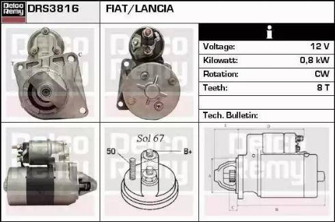 Remy DRS3816 - Стартер autospares.lv