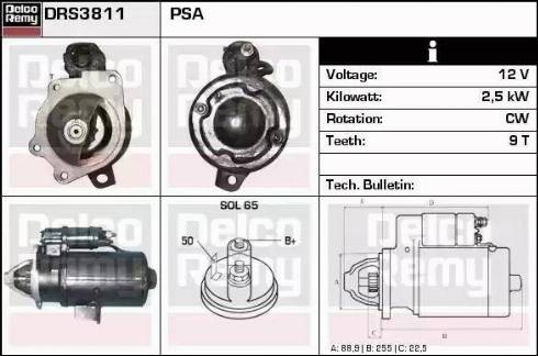 Remy DRS3811 - Стартер autospares.lv