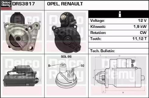 Remy DRS3817 - Стартер autospares.lv