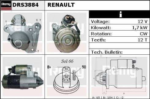 Remy DRS3884X - Стартер autospares.lv