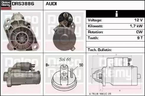 Remy DRS3886 - Стартер autospares.lv