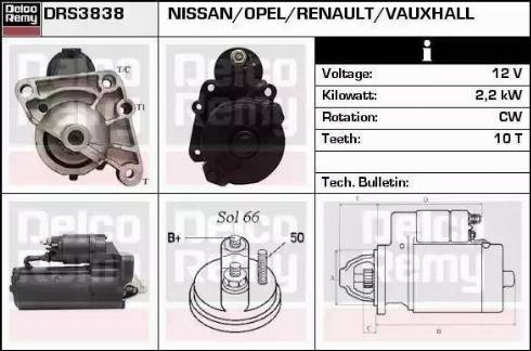 Remy DRS3838 - Стартер autospares.lv