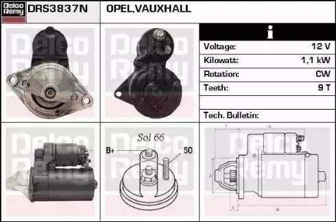 Remy DRS3837N - Стартер autospares.lv