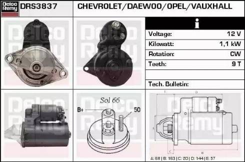 Remy DRS3837 - Стартер autospares.lv