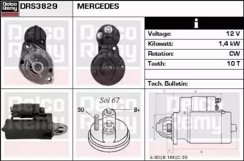 Remy DRS3829 - Стартер autospares.lv