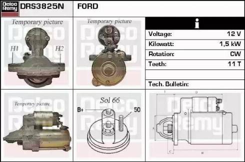 Remy DRS3825N - Стартер autospares.lv