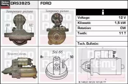 Remy DRS3825 - Стартер autospares.lv