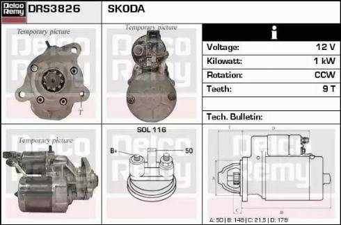 Remy DRS3826 - Стартер autospares.lv