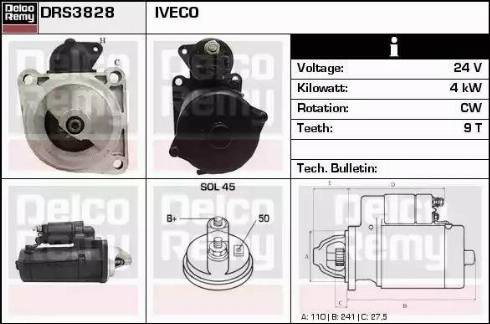 Remy DRS3828 - Стартер autospares.lv