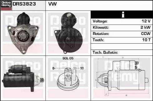 Remy DRS3823 - Стартер autospares.lv