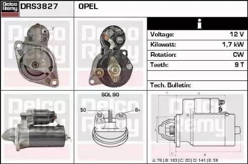 Remy DRS3827 - Стартер autospares.lv