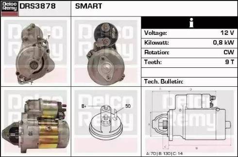 Remy DRS3878 - Стартер autospares.lv