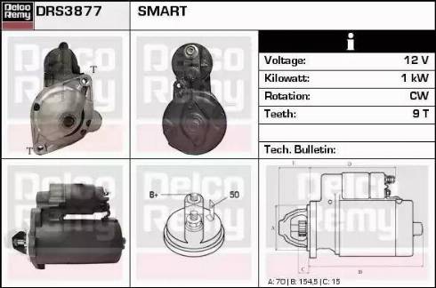 Remy DRS3877 - Стартер autospares.lv