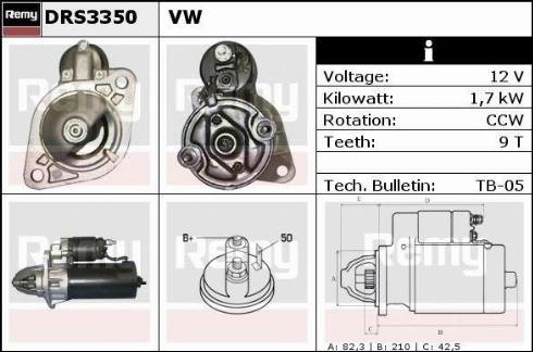 Remy DRS3350X - Стартер autospares.lv