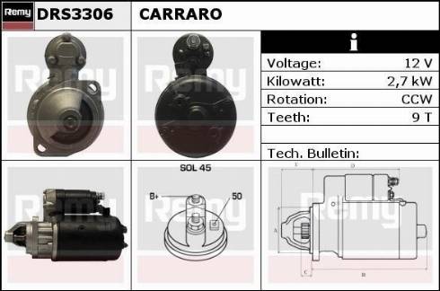 Remy DRS3306 - Стартер autospares.lv