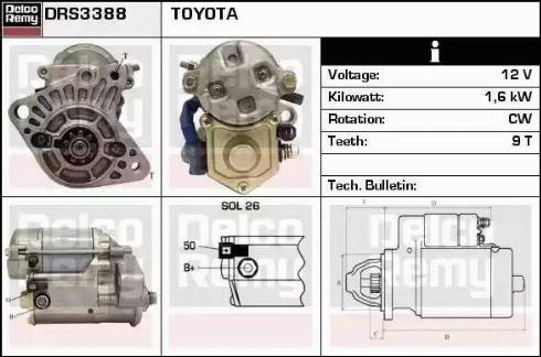 Remy DRS3388 - Стартер autospares.lv