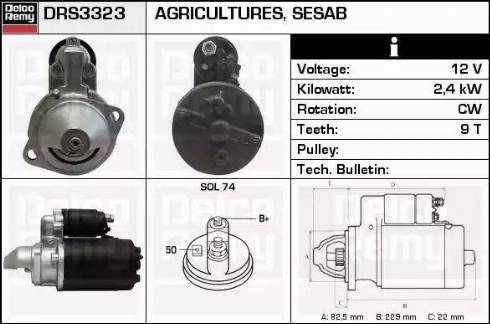 Remy DRS3323 - Стартер autospares.lv