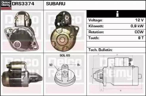 Remy DRS3374 - Стартер autospares.lv