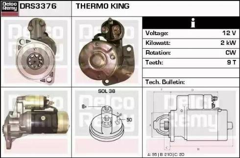 Remy DRS3376 - Стартер autospares.lv