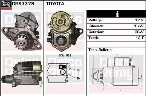 Remy DRS3378 - Стартер autospares.lv