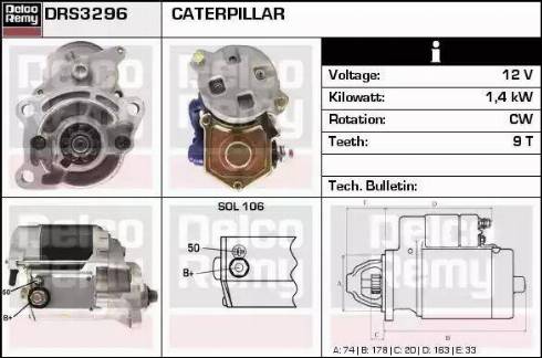 Remy DRS3296 - Стартер autospares.lv