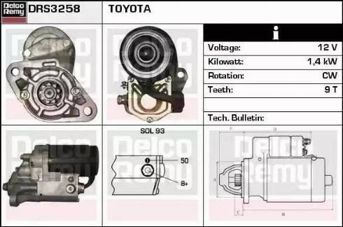 Remy DRS3258 - Стартер autospares.lv